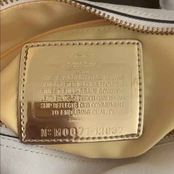 Coach cream color bag (authentic) paid $299 - Picture 5 of 13